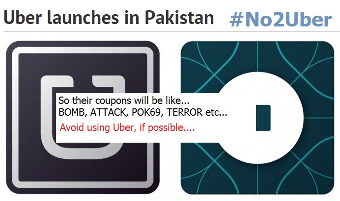 mayursewak's tweet photo. @Uber @Uber_India is startin bizness in Pokistan.
Wht say abt travelling in India?
#No2Uber #Uber #SpeakUpIndia https://t.co/mPLXrgB2Y9