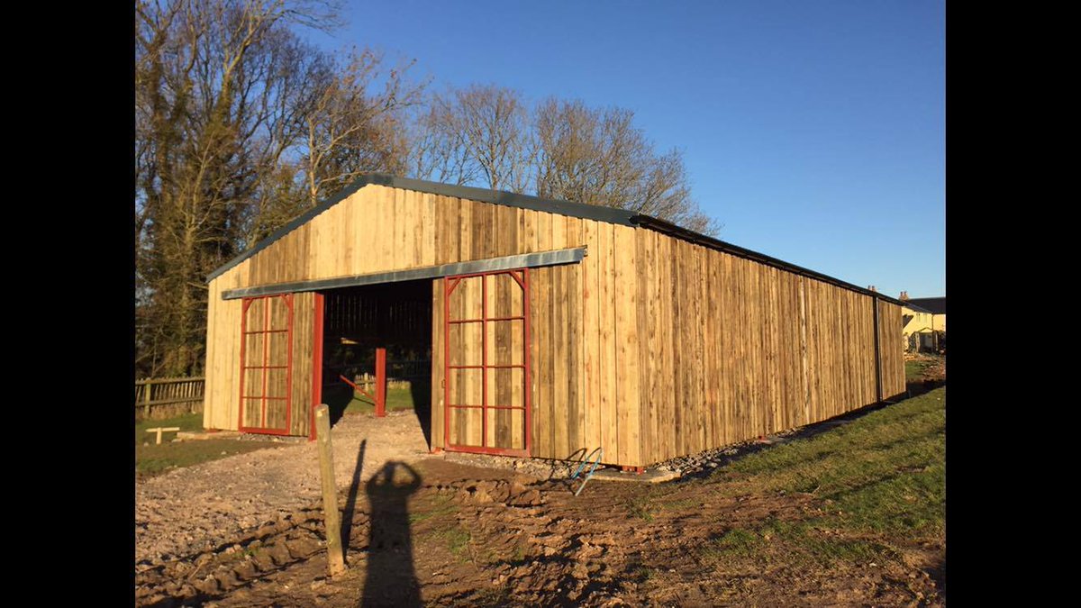 GarethPughSFB's tweet photo. Recently completed 60ft x 34ft x 10ft eaves building which will be used as horse stables. https://t.co/ThACJD4p4P