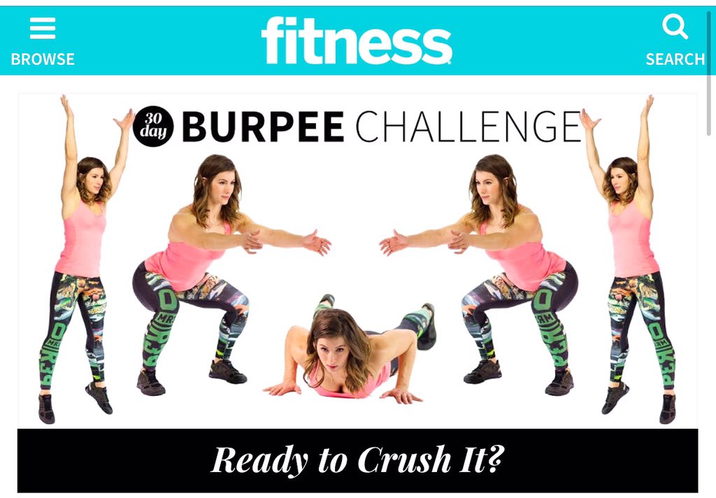 Yo #TeamJen! Just kicked off my 30 day Burpee challenge w/ <a href="/FitnessMagazine/">FITNESS Magazine</a> - Join me! 😈

fitnessmagazine.com/workout/lose-w…
