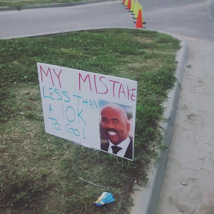 route66marathon's tweet image. The first sign said "You're almost there". ift.tt/1OPI0xQ