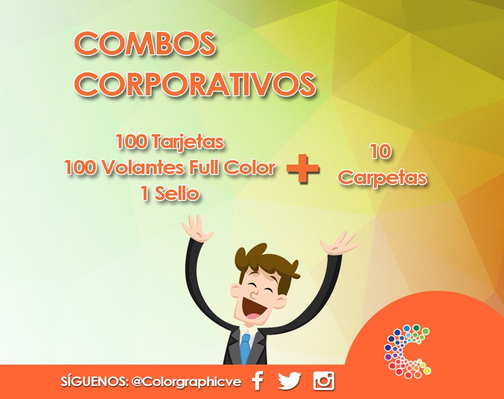colorgraphicve's tweet image. Aprovecha nuestro #ComboCorporativo e imprime lo que necesites. En #Colorgraphic te ayudamos a crecer!!