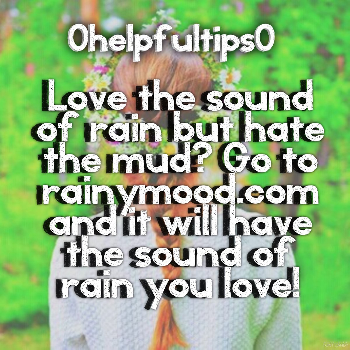 0HelpfulTips0's tweet image. Don't worry, no signup or information needed! Just go to the website and the rain should shortly play!