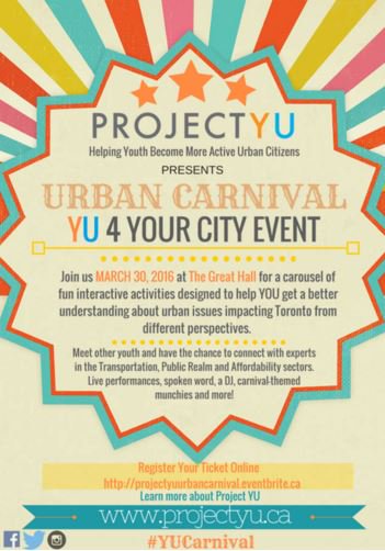 ProjectYU_'s tweet photo. Save the date! You're Invited to the #ProjectYU Launch Event: Urban Carnival. Register here: https://t.co/BFiCYNmIwT https://t.co/Jip83MmMk0