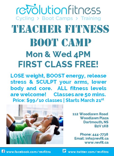 NEW 4pm Fitness Program for teachers in Dartmouth!! <a href="/HRSB_Official/">Halifax Regional School Board</a> #getfit #stressrelease