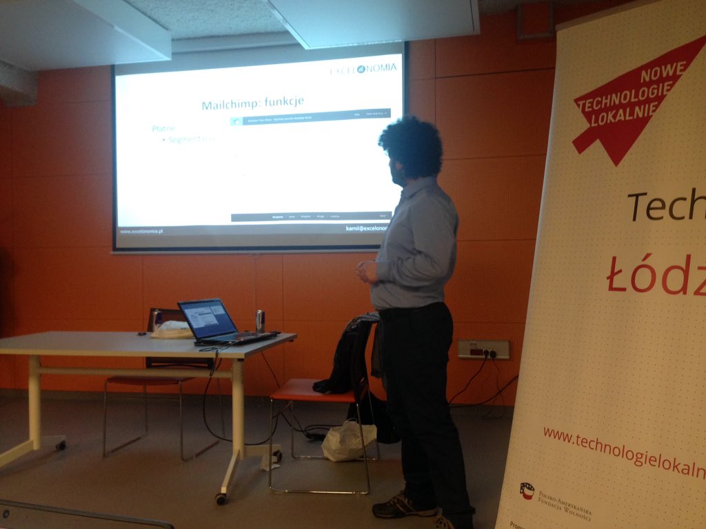 Ruszyliśmy w Łodzi :)#TechKlub Zaczyna Kamil Stranz o Mailchimpie