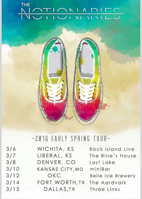 thenotionaries's tweet photo. Tour starts Sunday. Pretty freakin stoked. Have some rad shows lined up and ready to see you guys along the way. https://t.co/8U5JhhAVPt