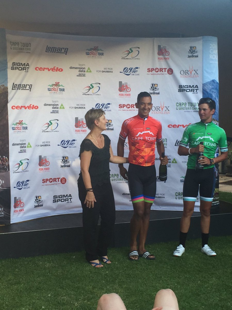 Congrats <a href="/MarcoAbrahams/">Tayla-Jaid Abrahams</a> - Red Jersey award 
#CapeRouleur #HotChillee