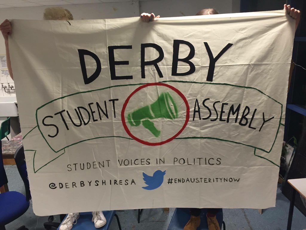 DerbyshireSA's tweet photo. Loving the teamwork in making our very first banner! Can't wait to take it to the SUTR demo https://t.co/YUmoSNVTjV