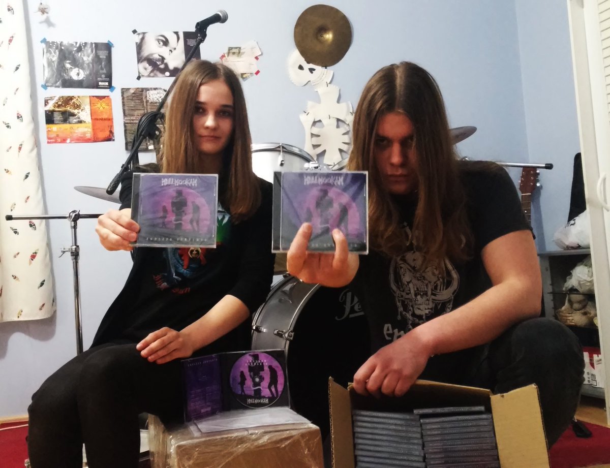 Hellhookah's tweet photo. The big moment!!! @Hellhookah CDs from @NoSlip Records have just arrived! If you want to get it, contact us! https://t.co/g2P62cfQM4