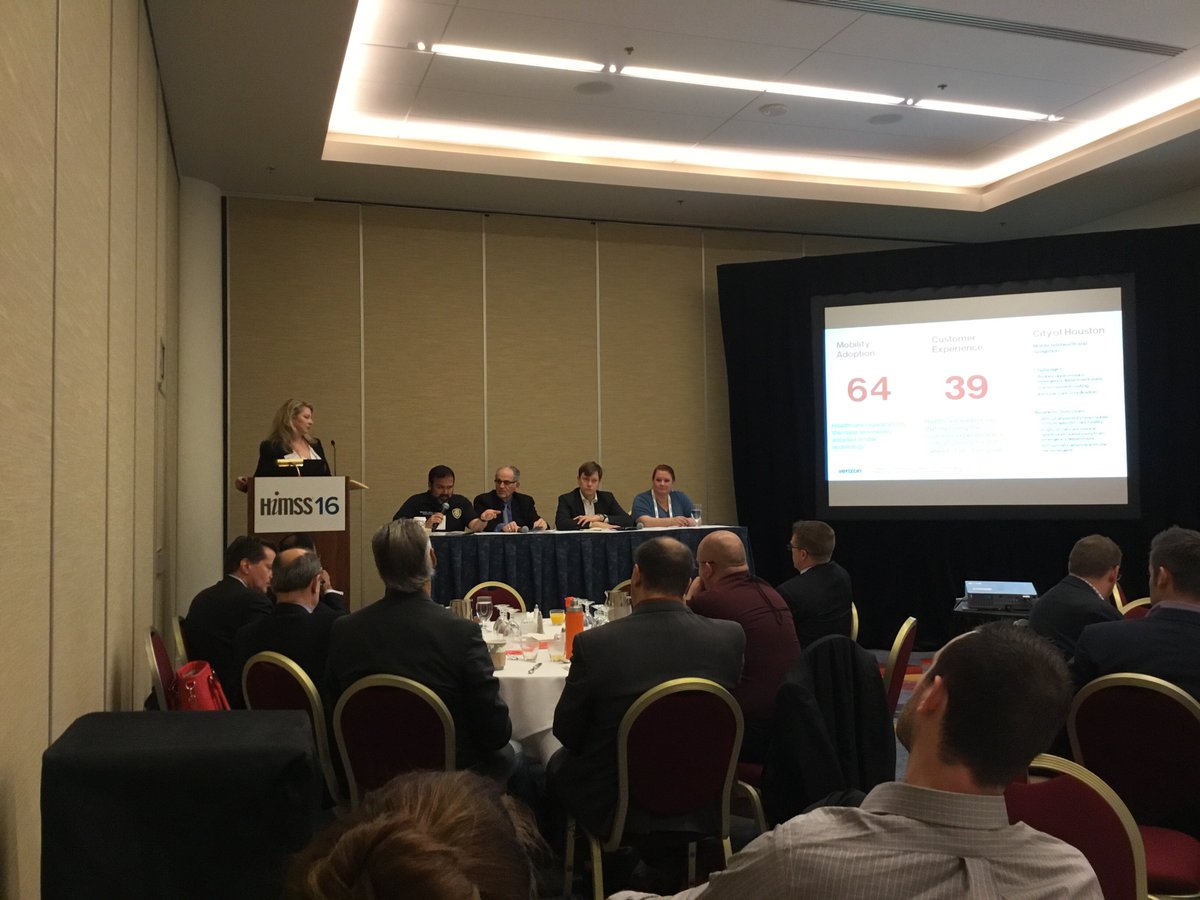 Verizon_Lea's tweet photo. #futuremaker Dr. Gonzalez, City of Houston--outcomes of Project ETHAN, EMS telehealth in-field triage.  #HIMSS16 https://t.co/58i7ni7Jgb