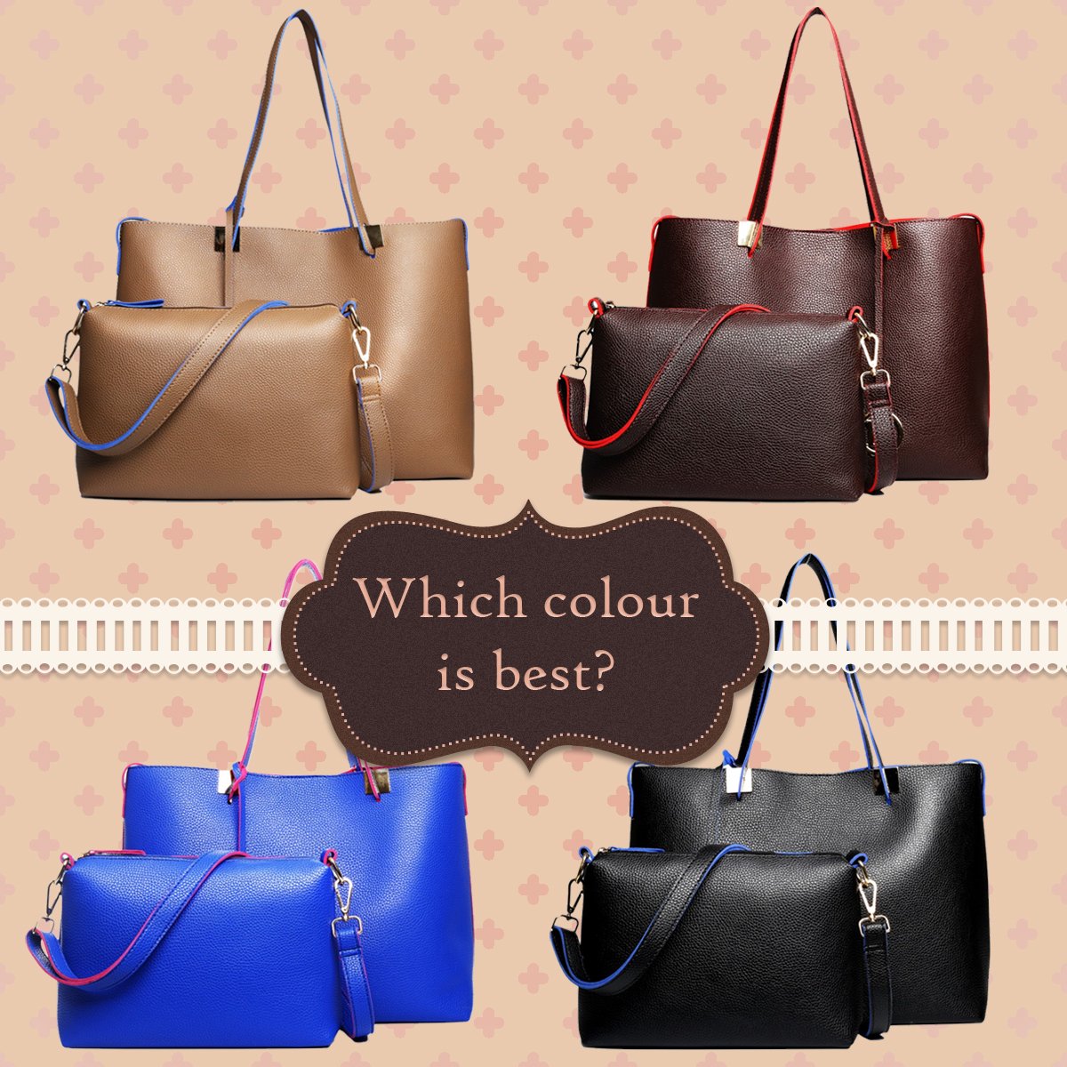 Two-in-one tote bags make a great addition to any wardrobe. Which colour is best? Shop here: ow.ly/YwkVs