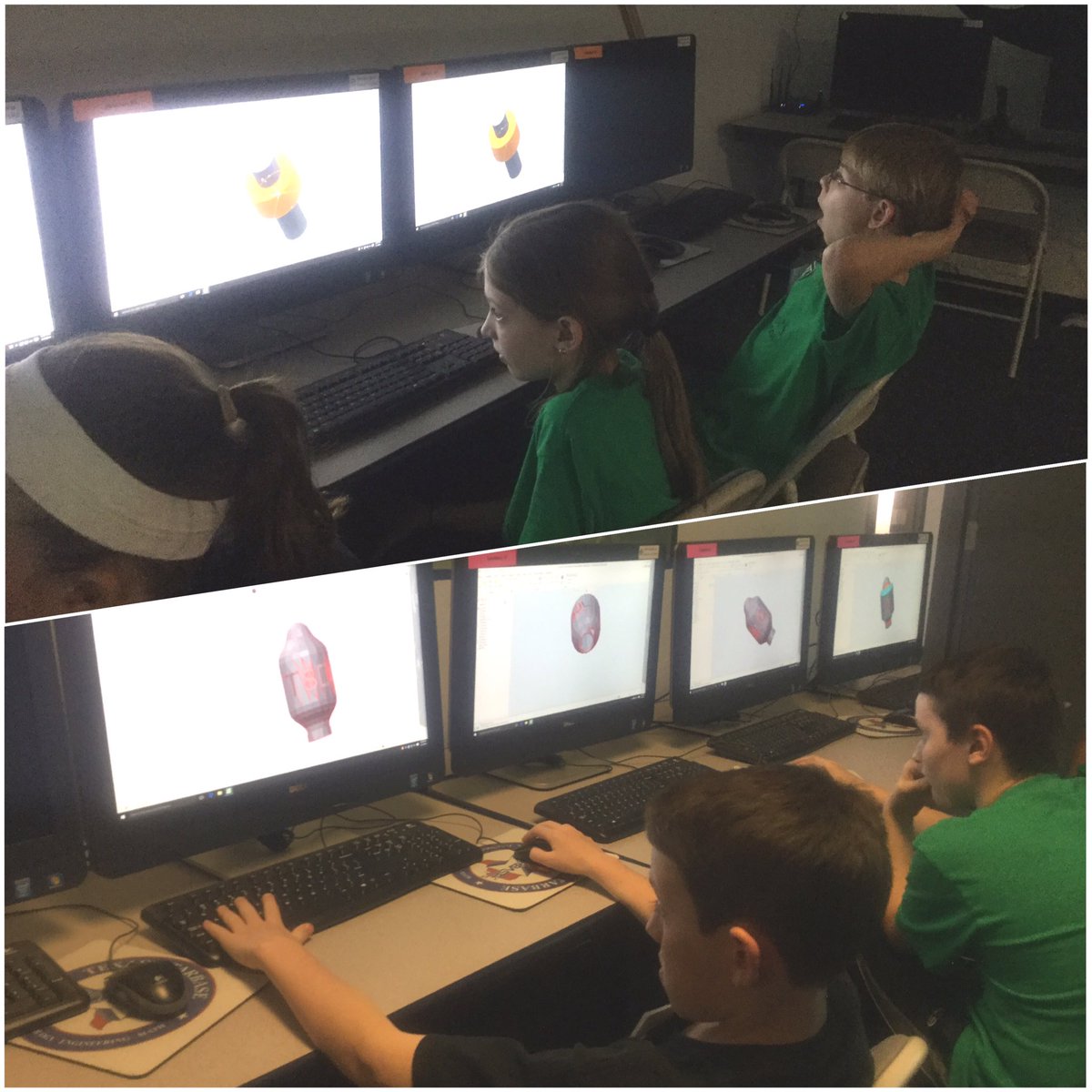 STARBASEAustin's tweet photo. These #StTheresaTigers utilized #Creo2 to create a #CAD #LabModule that is personalized with their initials. https://t.co/4krWX6LocF