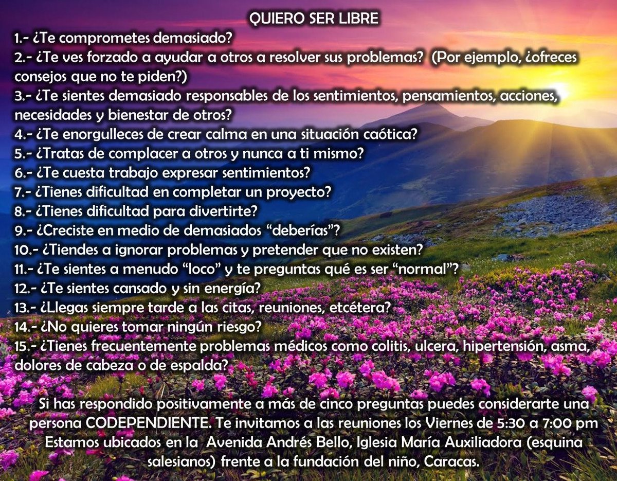 codacandelaria's tweet photo. QUIERO SER LIBRE
Te invitamos a las reuniones los Viernes de 5:30 a 7:00 pm https://t.co/EMUyMDZ3cG