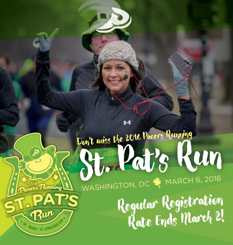 runpacers's tweet photo. Last chance to save on the #StPatsRun before the price increases tonight at midnight!
https://t.co/TF5zR2ub49 https://t.co/qFnBIz4u83