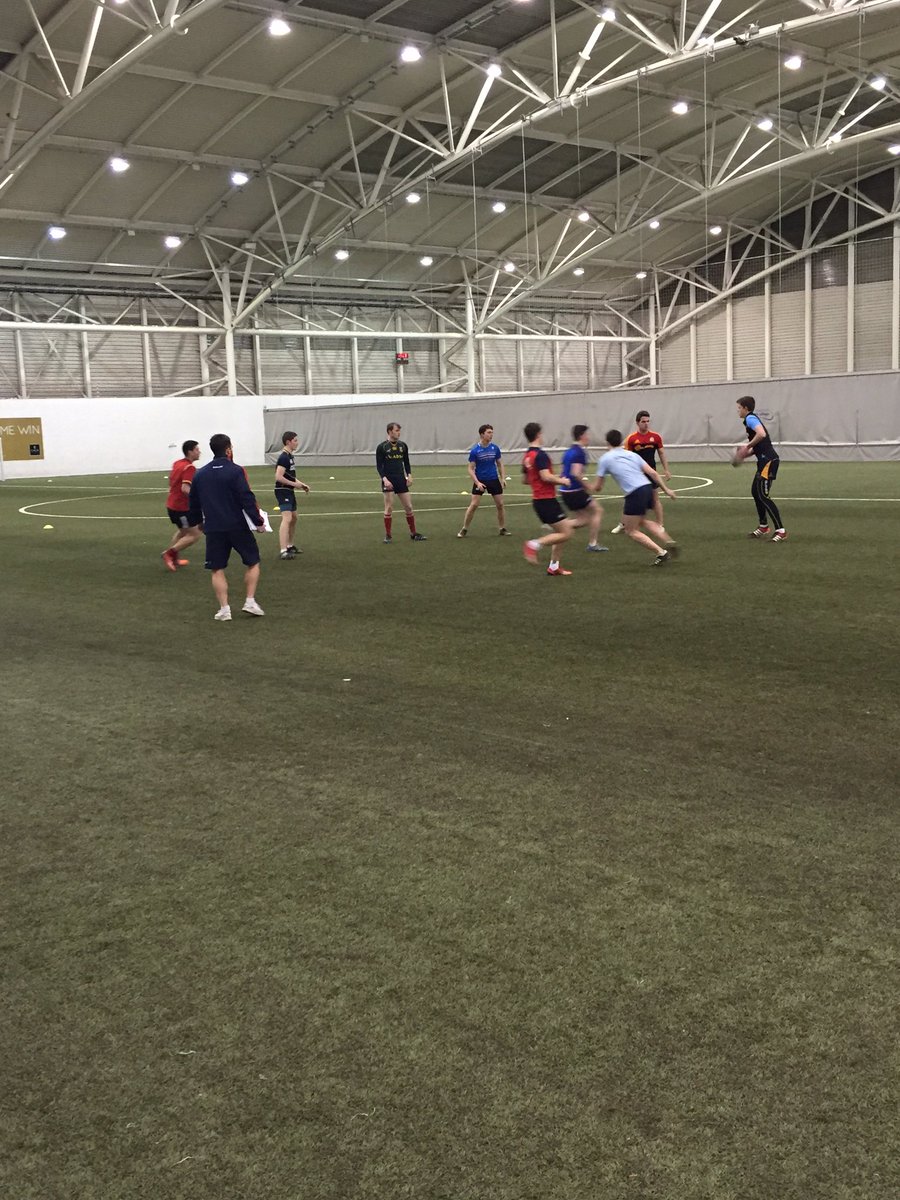 Good showing of 20+ coaches at the first 'Conditioning Through Games' workshop at @asvabdn this evening!