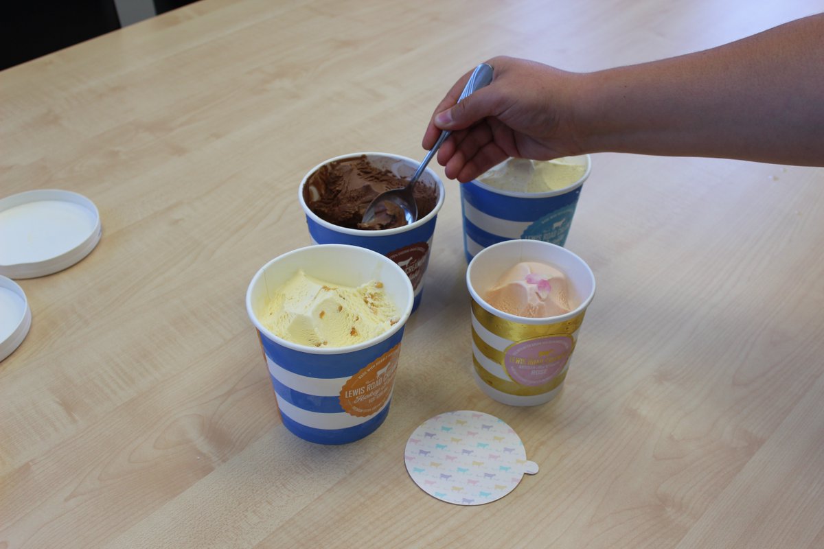 Hamilton_Live's tweet photo. Office digging into #lewisroad ice cream, strictly for a review in the new Vibe lifestyle section you understand... https://t.co/EFBqlDLQxE
