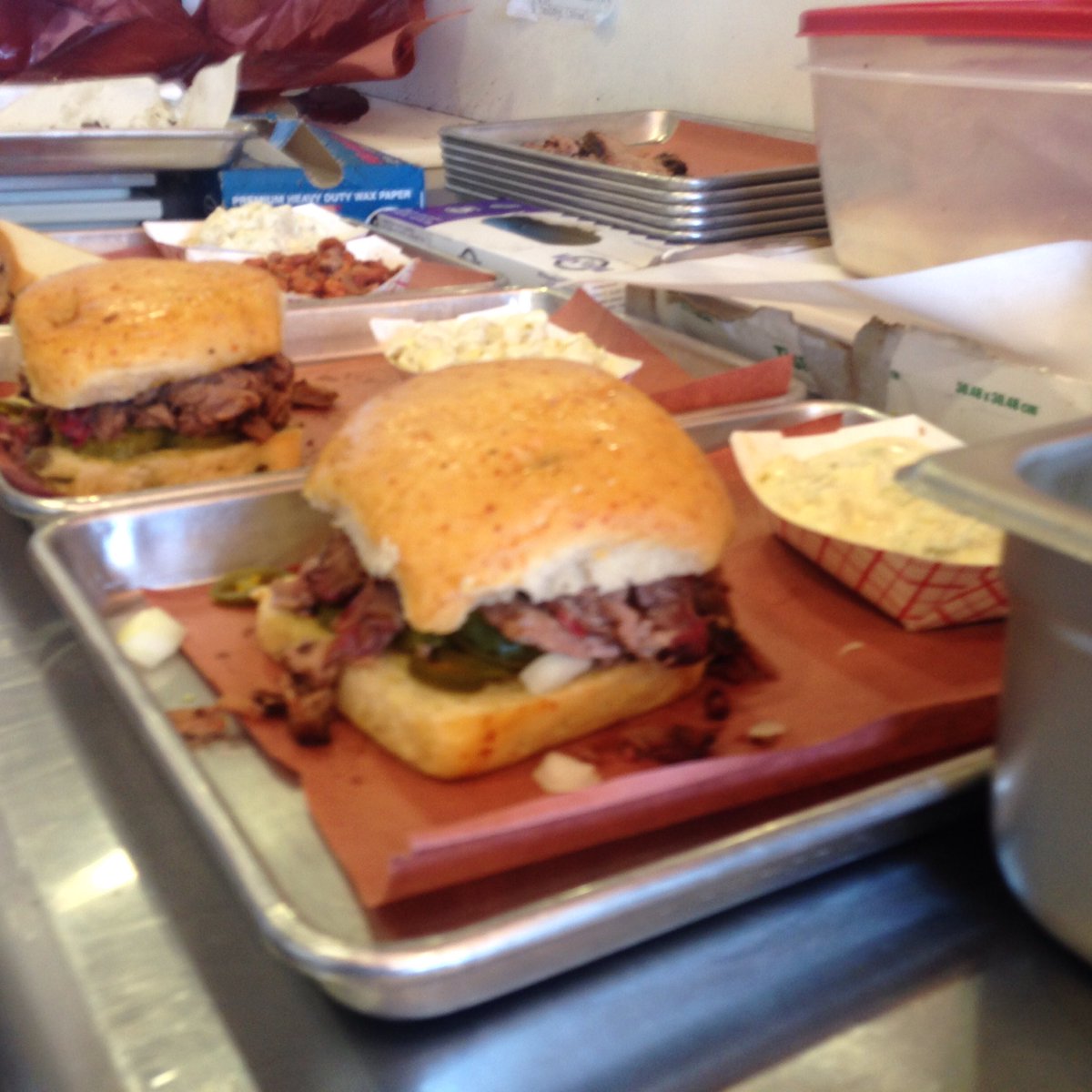 Serving up great BBQ with our New jalapeño cheddar sourdough buns!!