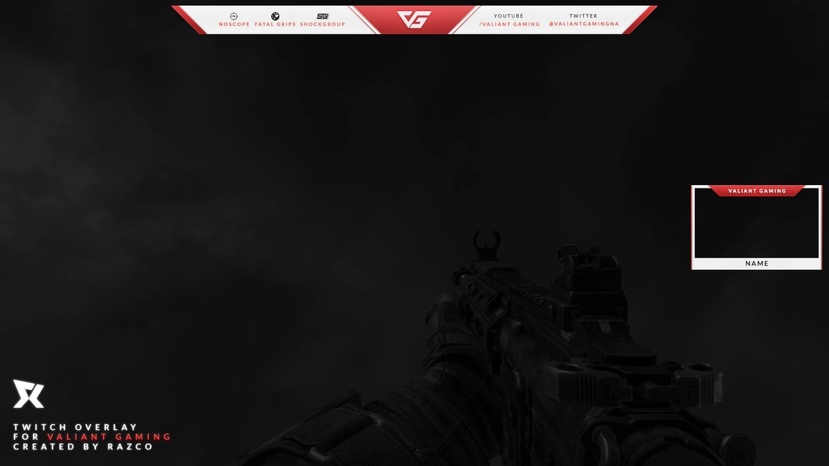 OfficialRazco's tweet photo. A stream overlay design for @ValiantGamingNA!
Made by me @OfficialRazco.
Retweets and Likes are appreciated! https://t.co/L8iacQWNYK