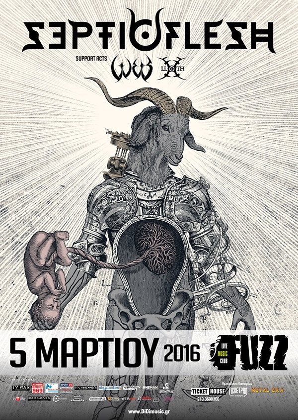RockGreece's tweet image. Το Σάββατο οι @septicfleshband στο @Fuzz__Club με special guests τους #WEB &amp;amp; #LLOTH &amp;gt;&amp;gt; rockgreece.gr/agenda/concert…