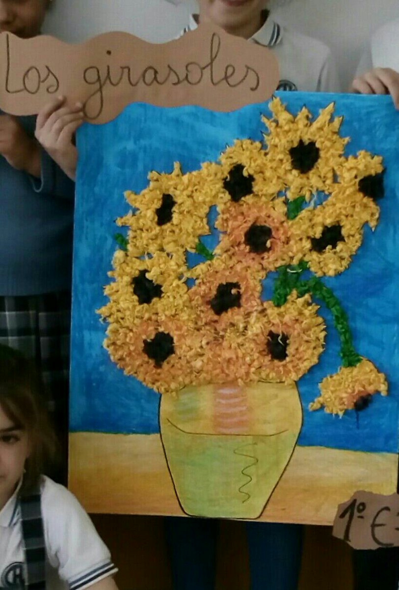 nscarmenmo's tweet photo. Los girasoles de Vincent Van Gogh. Una auténtica obra de Arte de los alumnos de 1° EP. https://t.co/RrgwkSC7JN