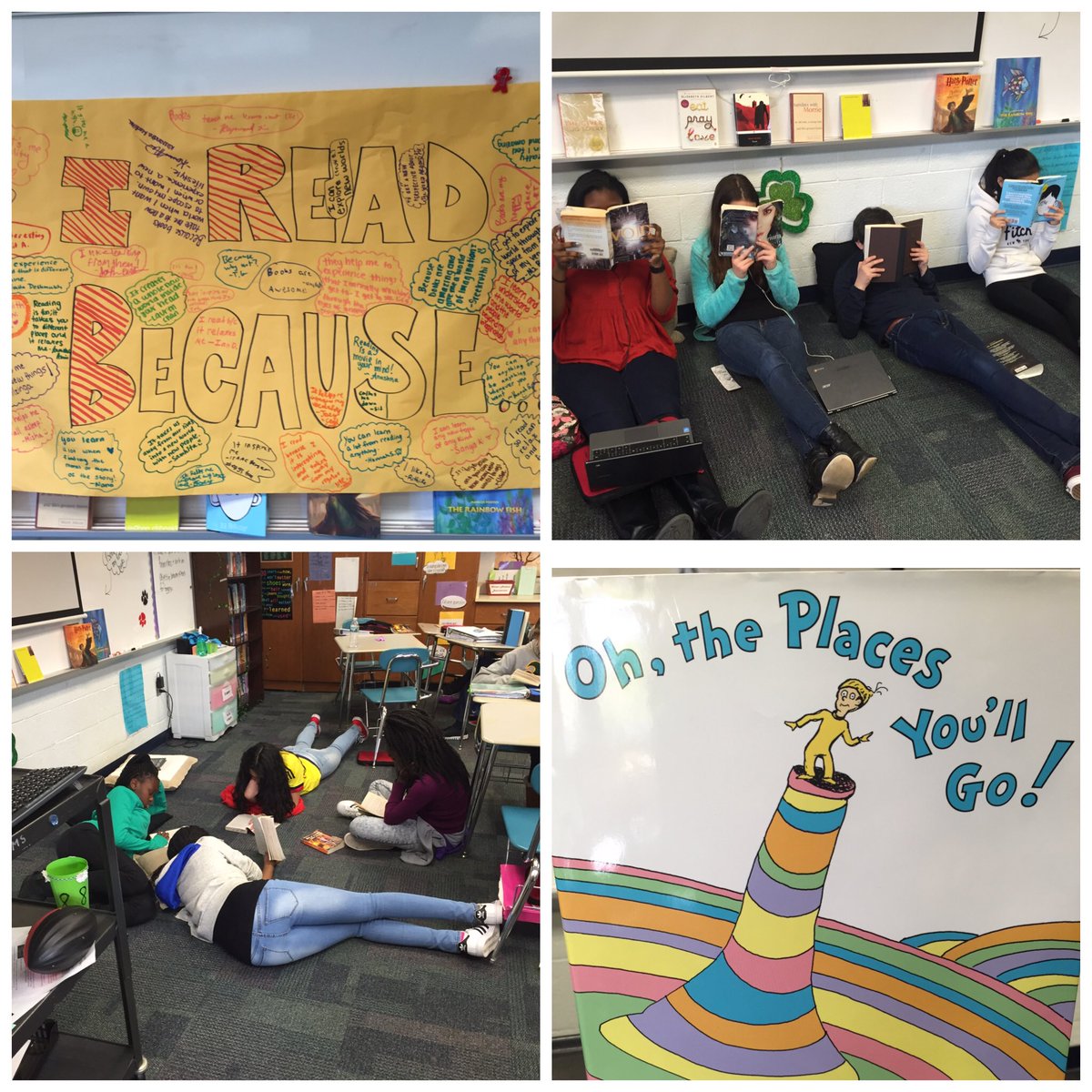 MsCbisson's tweet photo. Celebrating #ReadingAcrossAmerica  at CMS https://t.co/2jOxsdZsIW
