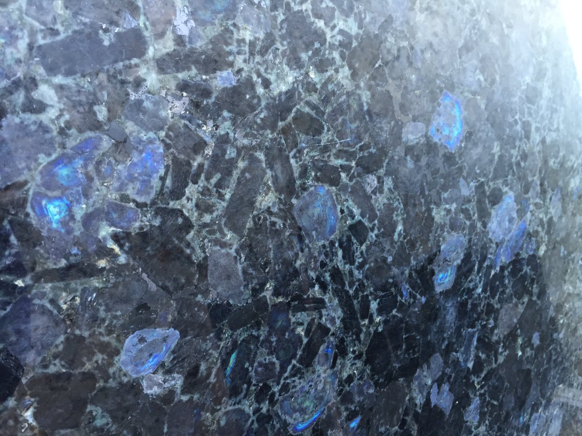 LinegarStone's tweet image. New #granite! We just got a couple slabs of #VolgaBlue. It is dark blue with iridescent blue sections. #LinegarStone