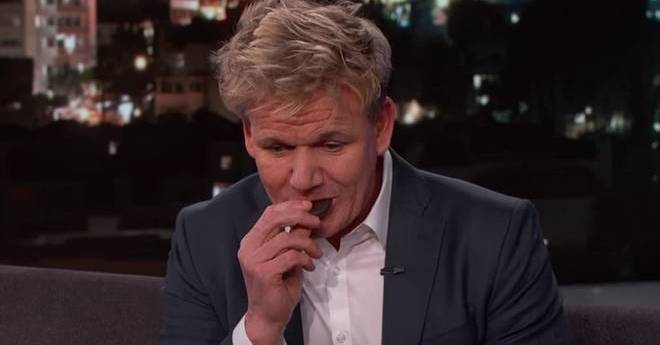 OMGFacts's tweet photo. .@GordonRamsay ate Girl Scout Cookies for the 1st time and his reaction was spot on https://t.co/iC5HIL2iE6 https://t.co/SPGN6lxfmk