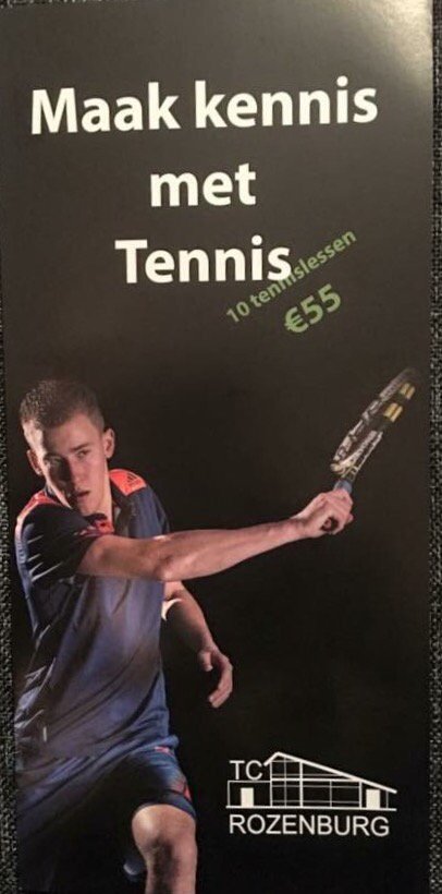 1e kunstwerkje nieuwe sponsorcommissie TC Rozenbrg. #trots