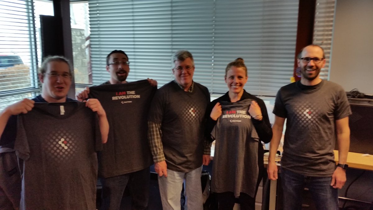FactionInc's tweet photo. We’re so excited to welcome @FactionInc’s newest customer, @Marketron! Here’s the team enjoying our welcome kit! https://t.co/IMEknwAS3J