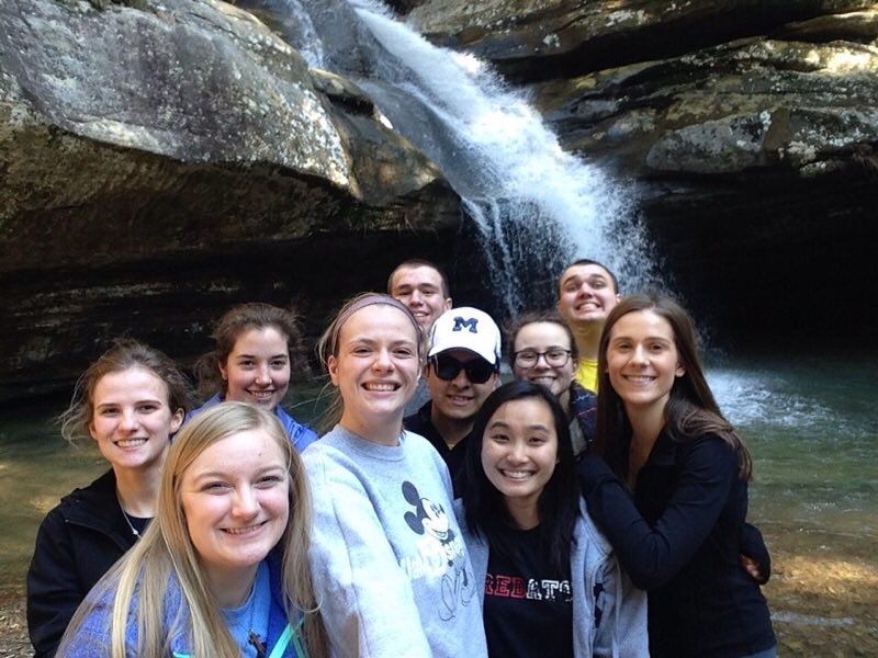 UmichCatholics's tweet photo. The SMSP ASB group in Logan, West Virginia is killing it this week #LookAtDemSmiles #DatWaterfallDoe https://t.co/TH0pkhSJWE