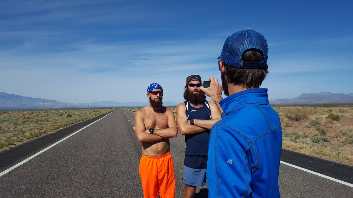 AdamKimble818's tweet photo. Ultra buddy Ray drove 13 hours from Dallas to join Adam this week. #45daysof #awesome #runacrossamerica https://t.co/L0VHt1FYFi