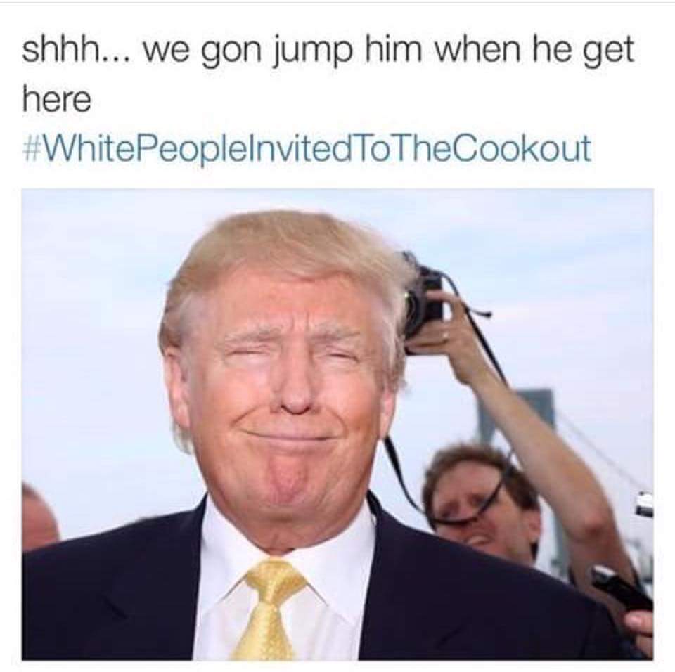 TheHoodTube's tweet photo. Don't care for politics but..
#WhitePeopleInvitedToTheCookout 
#damn
#nochill https://t.co/UYB58rPeDm