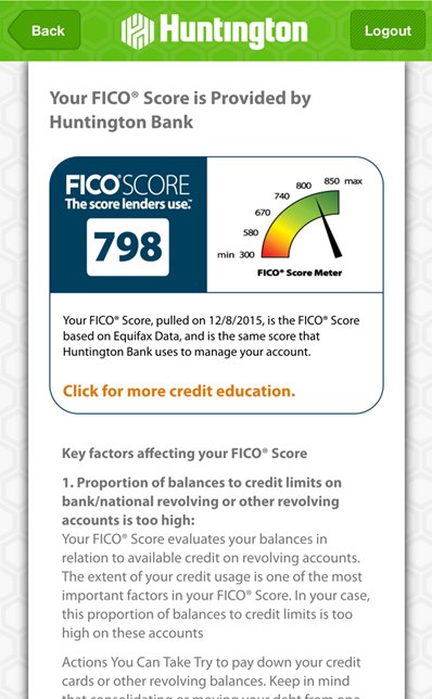 Huntington Bank On Twitter Voice Credit Card Users Can Now Check Their Monthly Fico Score On Our App Learn More Https T Co Ngwhahvu2v Https T Co K3vn7svmnw