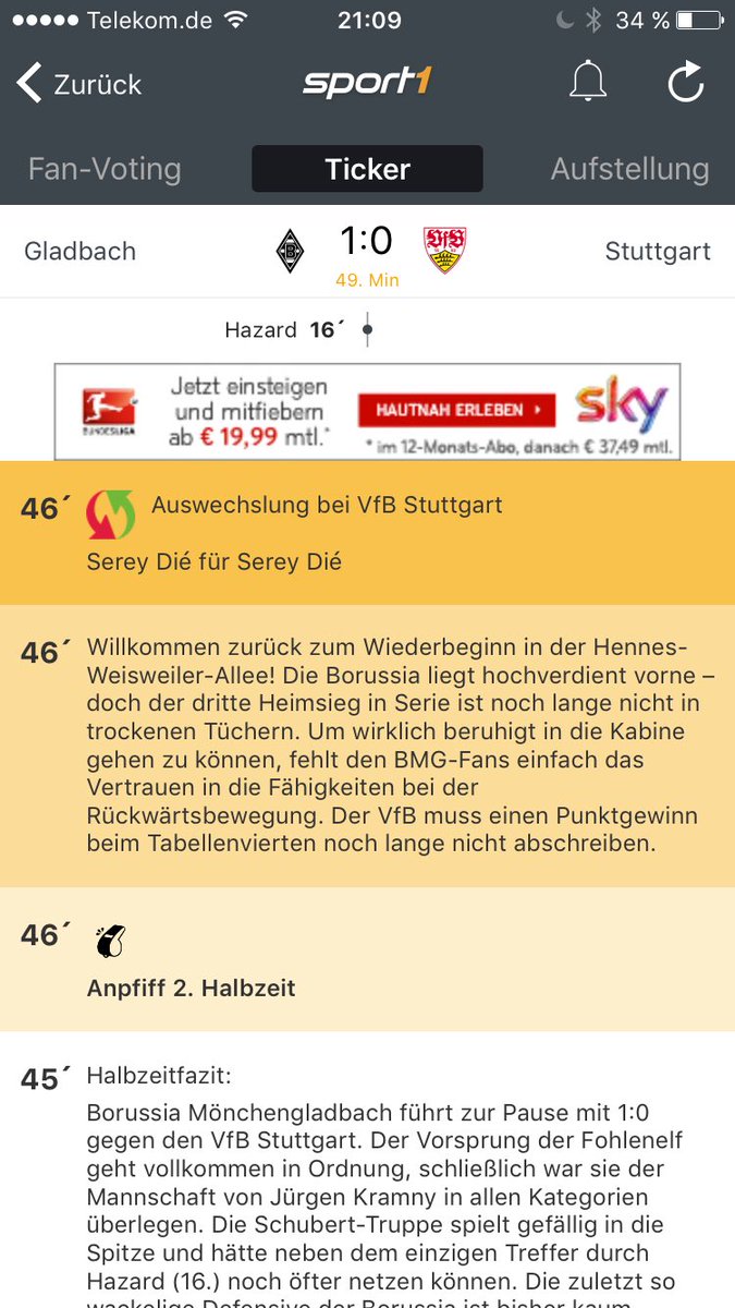 Kann man mal machen . Dié für Dié.#sport1 #SkyBuli #Gladbach #vfb