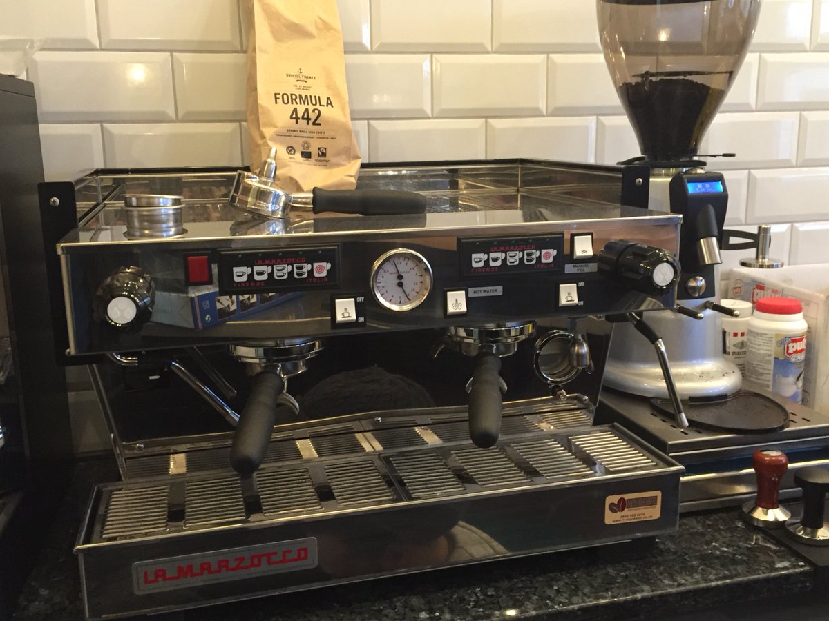 RIEspresso's tweet photo. Coffee machine's ready to go @excaliburcafeuk opening next week #vegan #exciting #Glastonbury https://t.co/kTbZgtWsqP