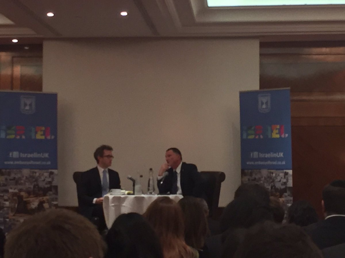 FinGoldCF's tweet photo. Fascinating talk from the Speaker of the Knesset Yuli Edelstein, about his life in and out of politics @IsraelinUK https://t.co/ytnQ9nBReE