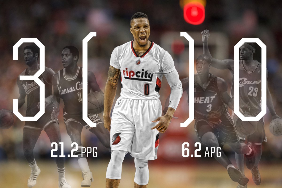 trailblazers's tweet photo. Oscar Robertson.
Nate Archibald.
LeBron James.
Dwyane Wade.
and now, Damian Lillard.

Read » https://t.co/KHQTFR9xP5 https://t.co/UmAN6JwF3k