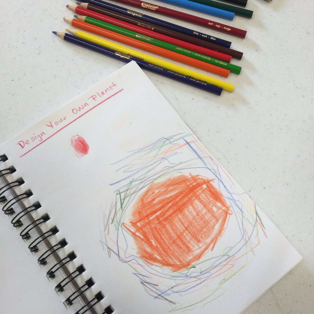 AFCarthage's tweet photo. Can we visit this rainbow planet with you?! 🌈 #artfeedscarthage #creativity #art #kids https://t.co/WU6D2JrYNs