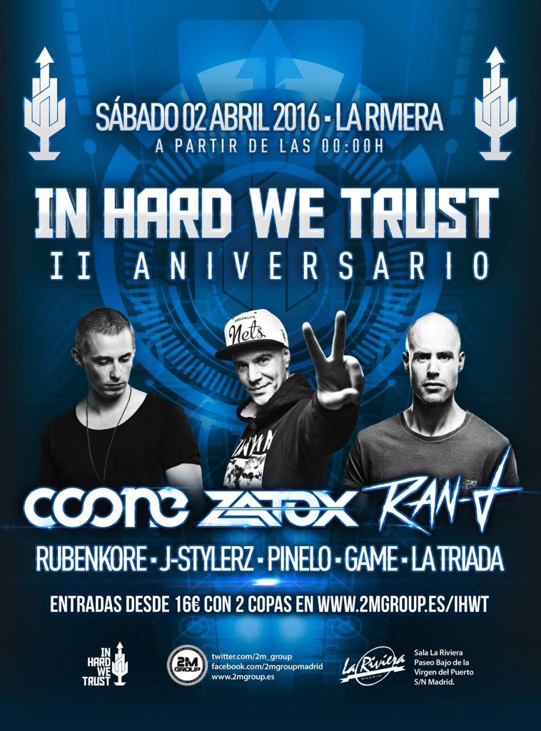 RRPPJete's tweet photo. IN HARD WE TRUST. II Aniversario 
Entrada + 2 consumiciones: 20€
#InHardWeTrust 620649450 📲 https://t.co/s5DI7jJH2q