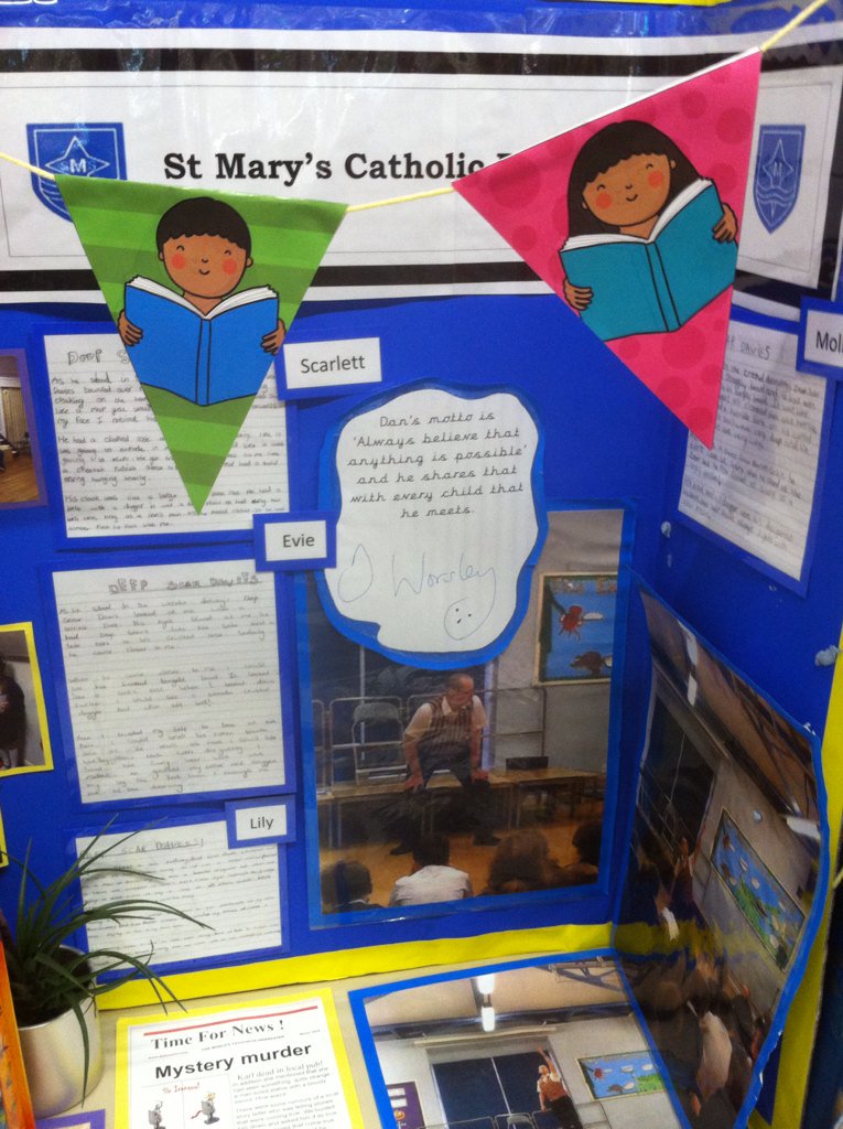 Worked with Y3 chn at St Mary's Primary for <a href="/FleetwoodReads/">Fleetwood Reads</a> Well done <a href="/asda/">Asda</a> for displaying work from local schools.