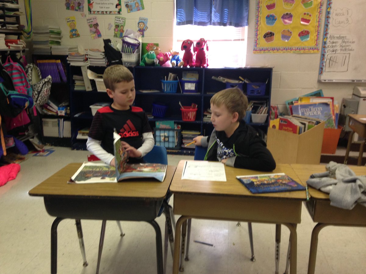 Shelli83's tweet photo. Kaleb &amp; Tavian partner up to analyze characters in "Salt in His Shoes" @nweseagles #wcpsreads https://t.co/MNK9DYeoiN