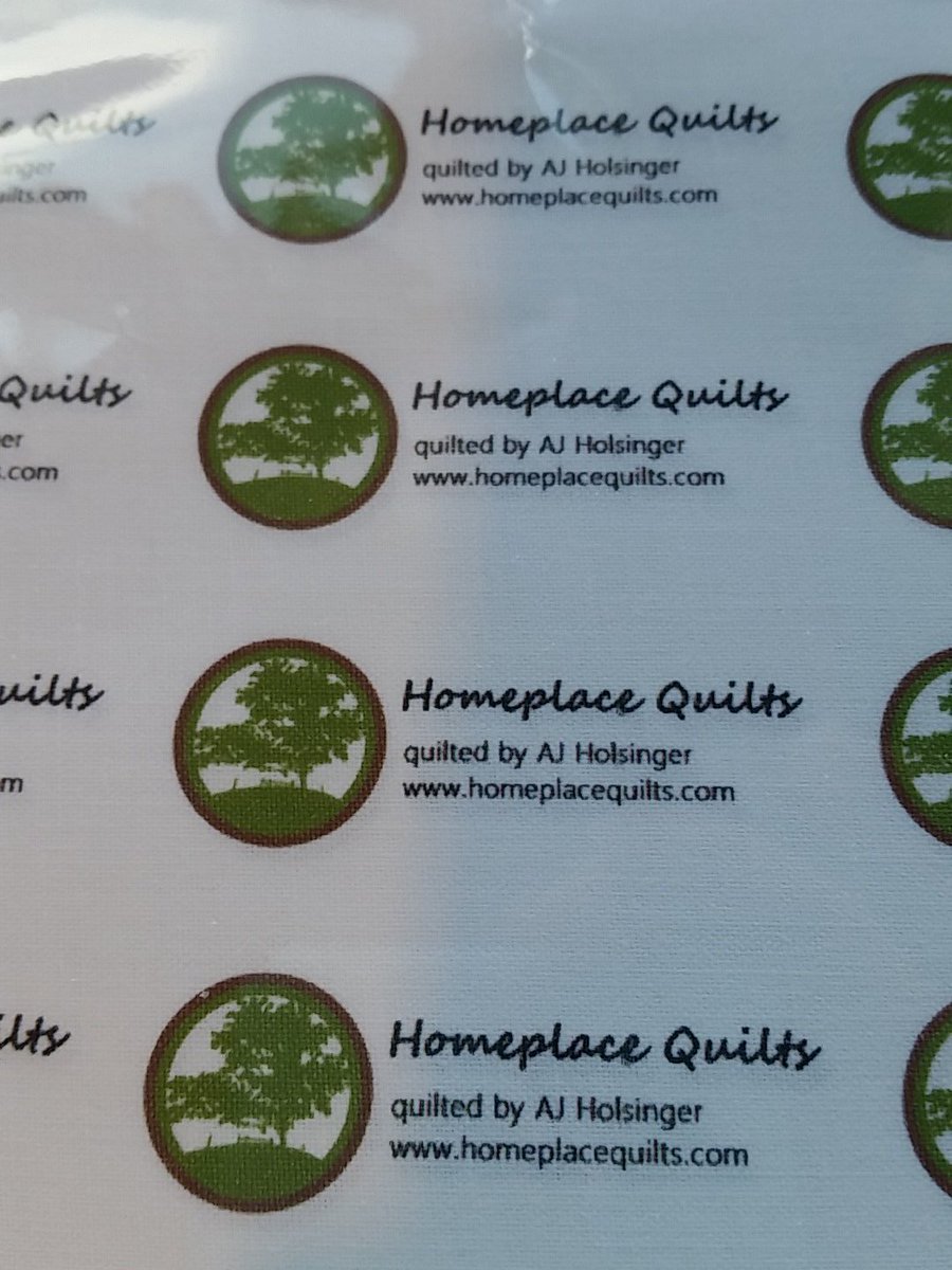 HolsingerAJ's tweet photo. These arrived today: #quilting #custom #quilts #homeplacequilts labels! https://t.co/te5WUsH8Og