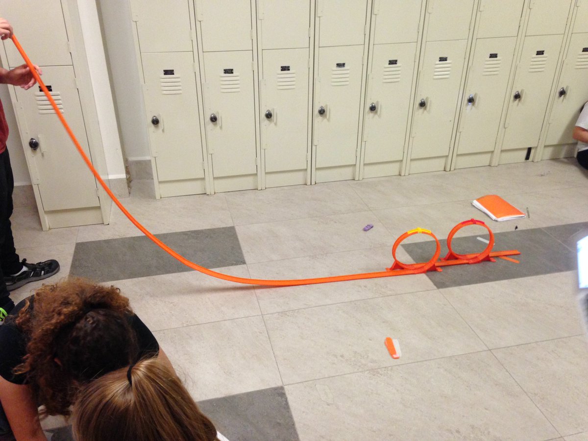 rdavisteaches's tweet photo. #sci8ASFM creating videos about motion&energy using @hot_wheels tracks #ngsschat (happy we ordered more for next yr) https://t.co/j3E6TVZ3MD