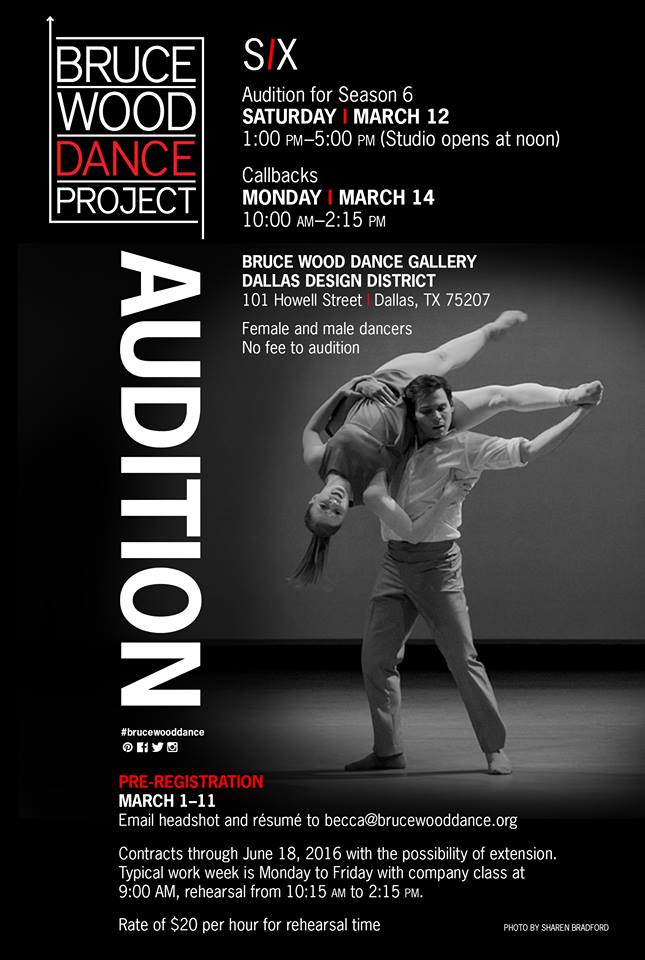 BruceWoodDance's tweet image. It's time to #audition! Pre-register for your chance to join BWDP. ow.ly/YY8V3 #dancelocal