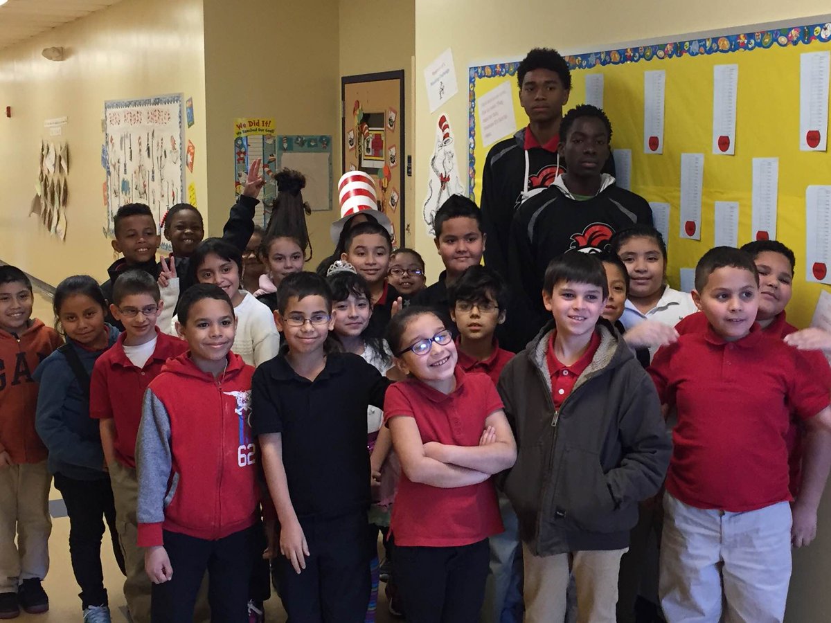 dmarko_dj's tweet photo. March Gladness! #Vineland High basketball players Zion Teague &amp; DJ Campbell were guest readers at Sabater Elementary https://t.co/s4Jb366sPa