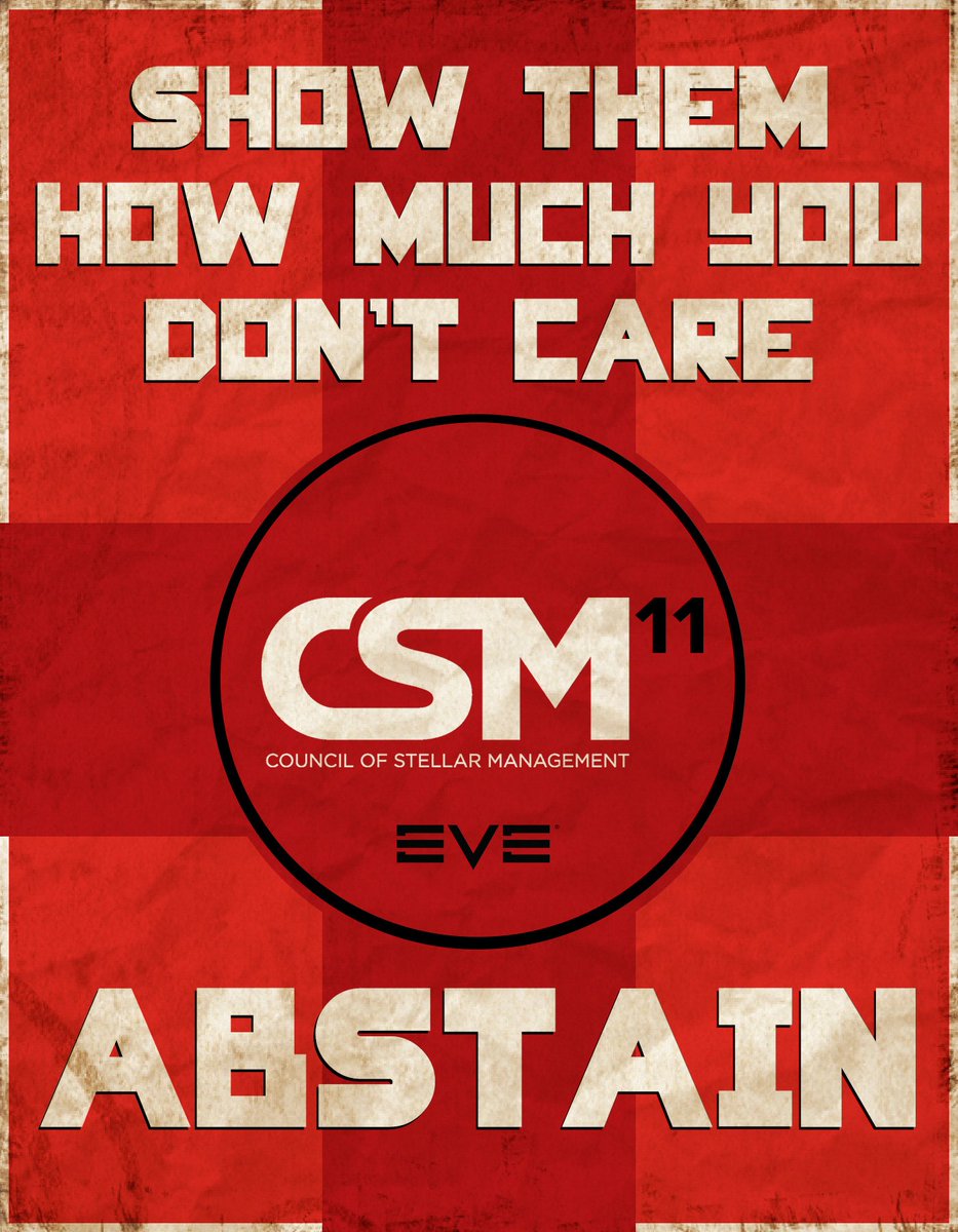 Can't have an election without some good old counter-propaganda. :3 #EVEOnline #TweetFleet #CSM11
