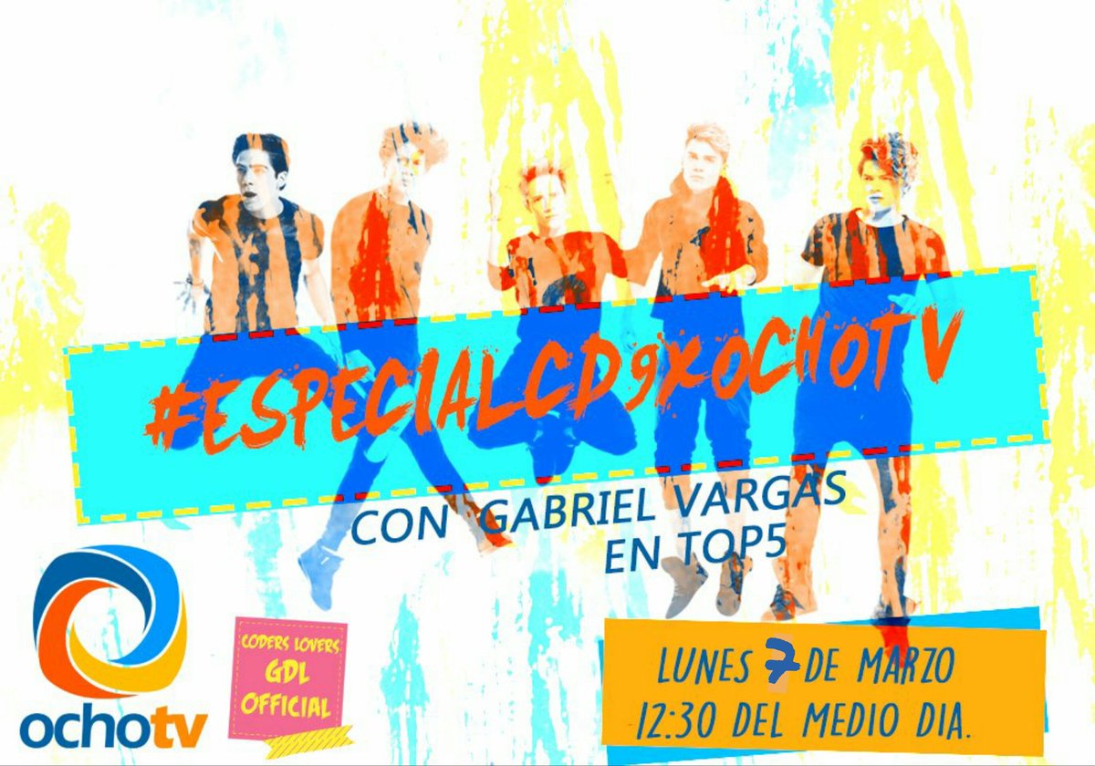 CodersLGDLOffic's tweet image. CODERS no se pueden perder el #EspecialCD9xOchoTV de TOP5 los mejores vídeos de @somosCD9 🎉💃🎊 y MUCHO MAS este 7/03