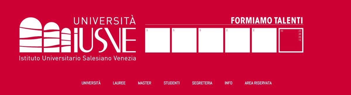 Last release of iusve.it is now online. New layouts and services for everyone made by <a href="/IUS_VE/">IUSVE - Istituto Universitario Salesiano Venezia</a>