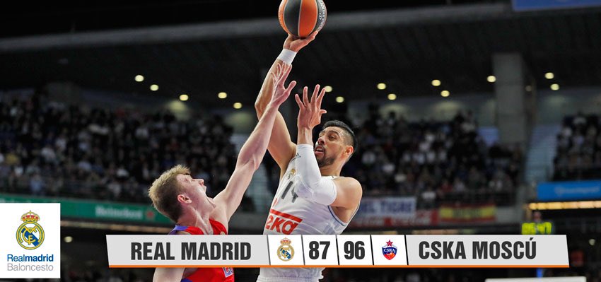 RMBaloncesto's tweet photo. ¡Final del partido en el Barclaycard!
@RMBaloncesto 87 - 96 @CSKABasketball
#HalaMadrid https://t.co/xGOQ3d7EsG