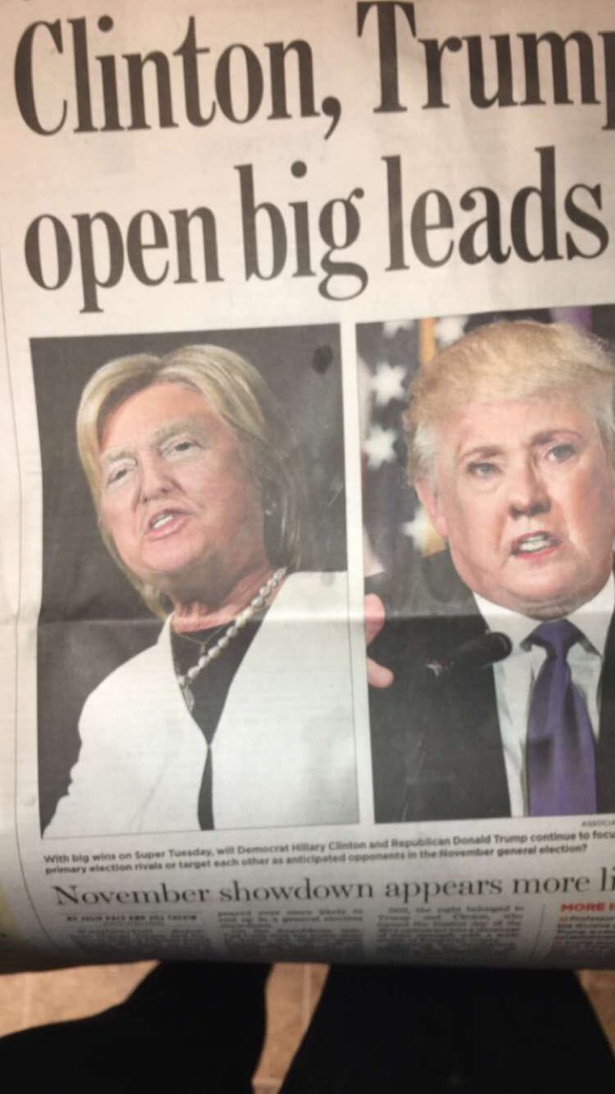 baileemurphee's tweet photo. hilary vs trump, trump vs morgan https://t.co/P3qsSh8J7q